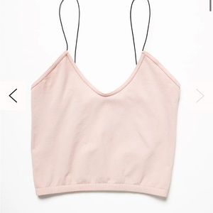 Free People - Intimately Free Skinny Strap Seamless Brami - XS/S - Blush pink